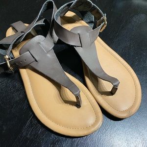 Torrid Brown Leather Sandals - Size W9